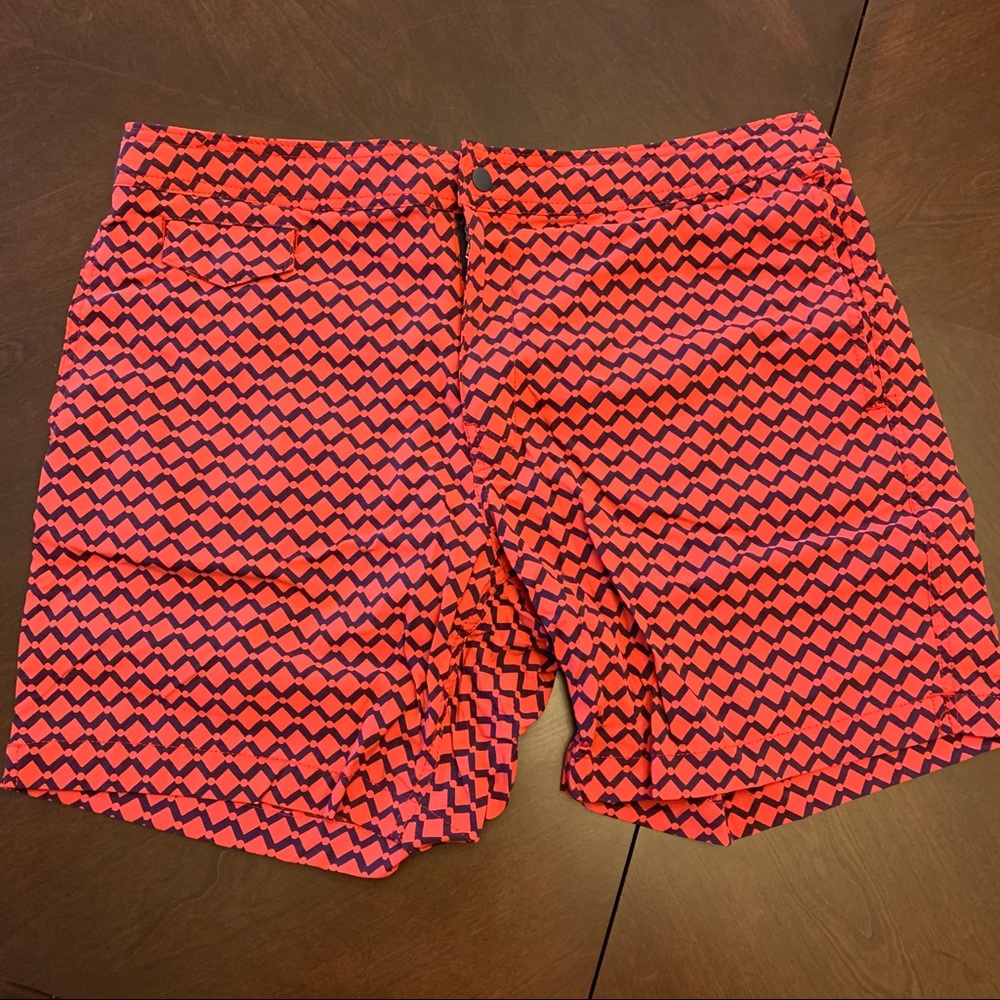 J. Crew 7” Stretch Eco Pool Short Geometric Print
